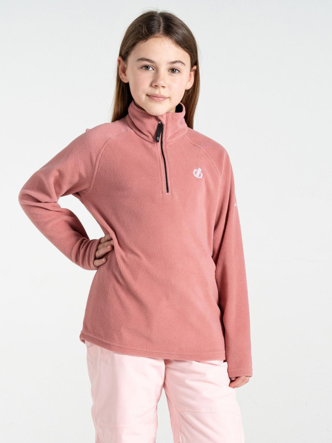 Pull polaire à col zippé freefand fleece rose enfant - Dare 2b