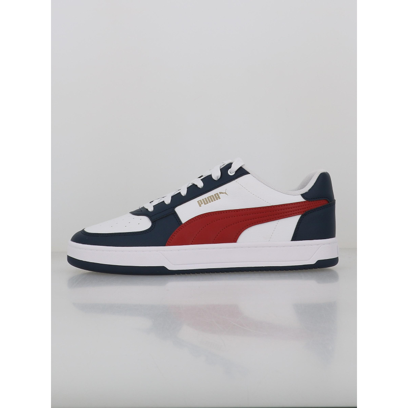 Basket caven 2 blanc bleu marine et rouge homme - Puma