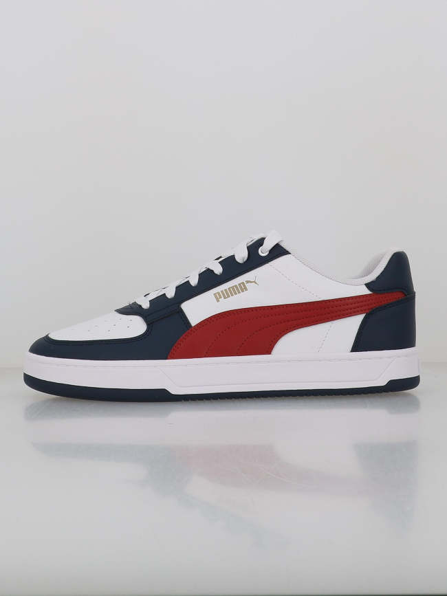 Basket caven 2 blanc bleu marine et rouge homme - Puma