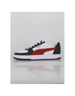 Basket caven 2 blanc bleu marine et rouge homme - Puma