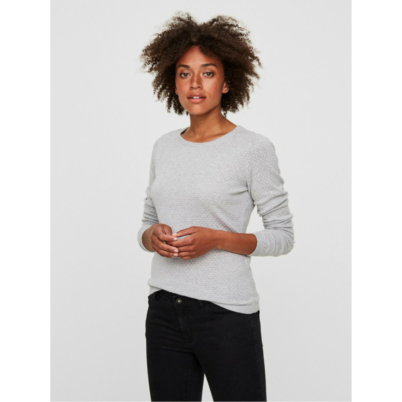 Pull texturé care gris femme - Vero Moda