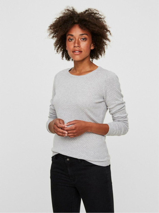 Pull texturé care gris femme - Vero Moda