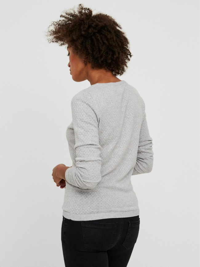 Pull texturé care gris femme - Vero Moda