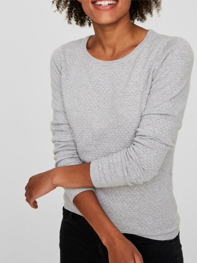 Pull texturé care gris femme - Vero Moda