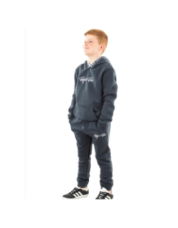 Sweat à capuche logo uni bleu marine enfant - Project X Paris