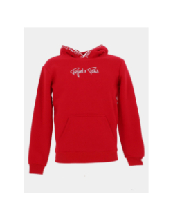 Sweat à capuche logo uni rouge enfant - Project X Paris