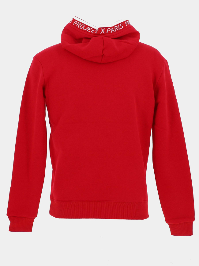 Sweat à capuche logo uni rouge enfant - Project X Paris