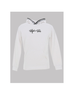 Sweat à capuche logo uni blanc enfant - Project X Paris