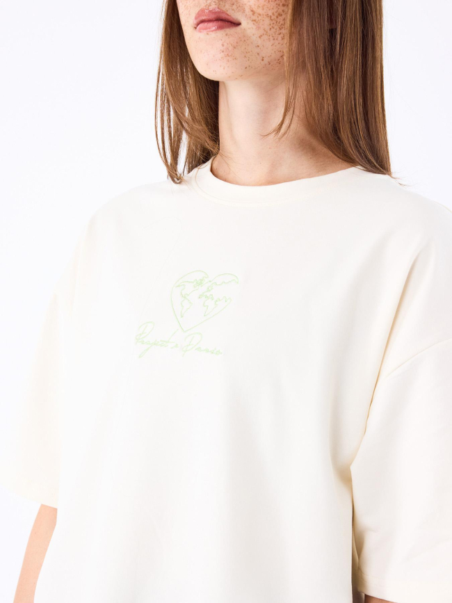 T-shirt coeurmonde beige femme - Project X Paris