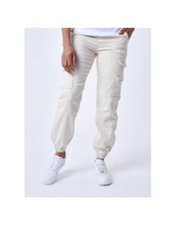 Pantalon cargo à poches multiples beige femme - Project X Paris