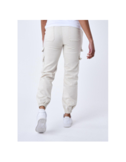 Pantalon cargo à poches multiples beige femme - Project X Paris