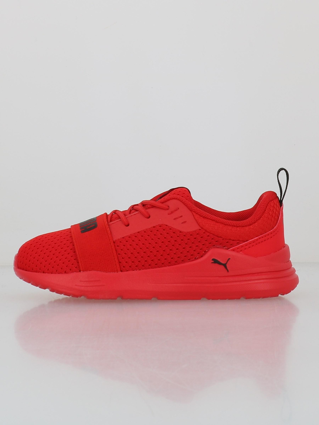 Baskets à élastique wired run rouge enfant - Puma