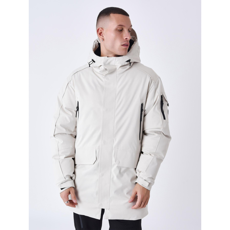 Blouson parka matelassé craie blanc homme - Project X Paris
