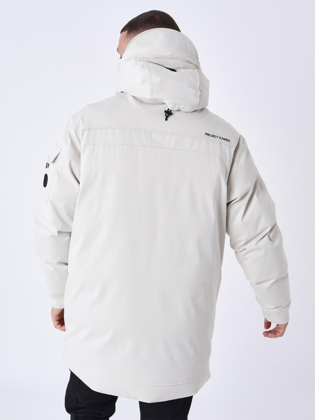 Blouson parka matelassé craie blanc homme - Project X Paris