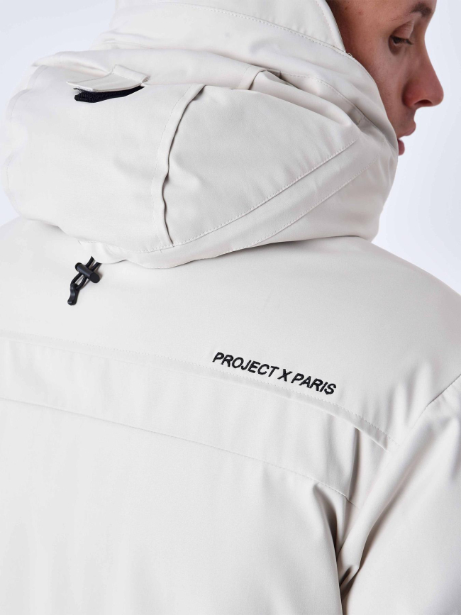 Blouson parka matelassé craie blanc homme - Project X Paris