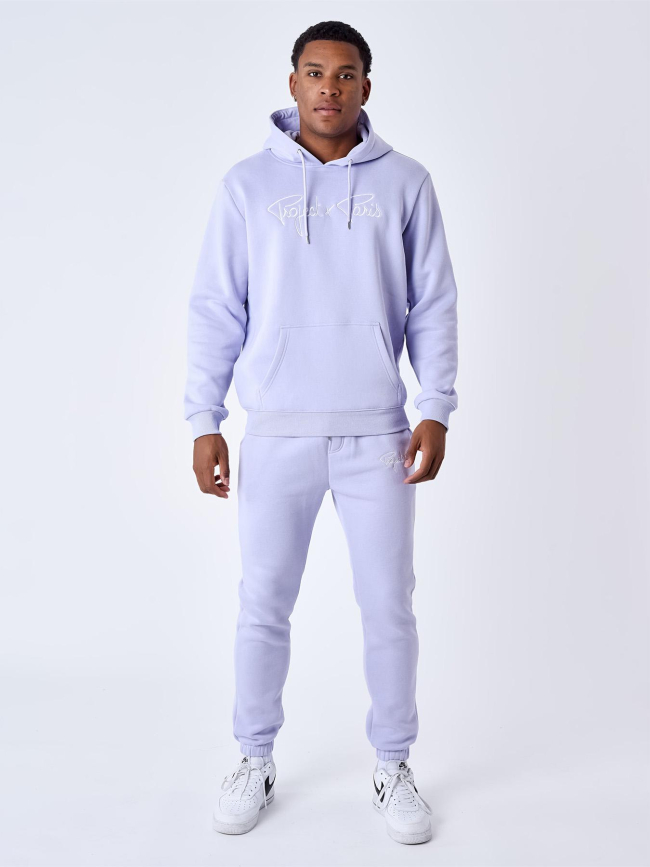 Sweat à capuche essential logo violet homme - Project X Paris