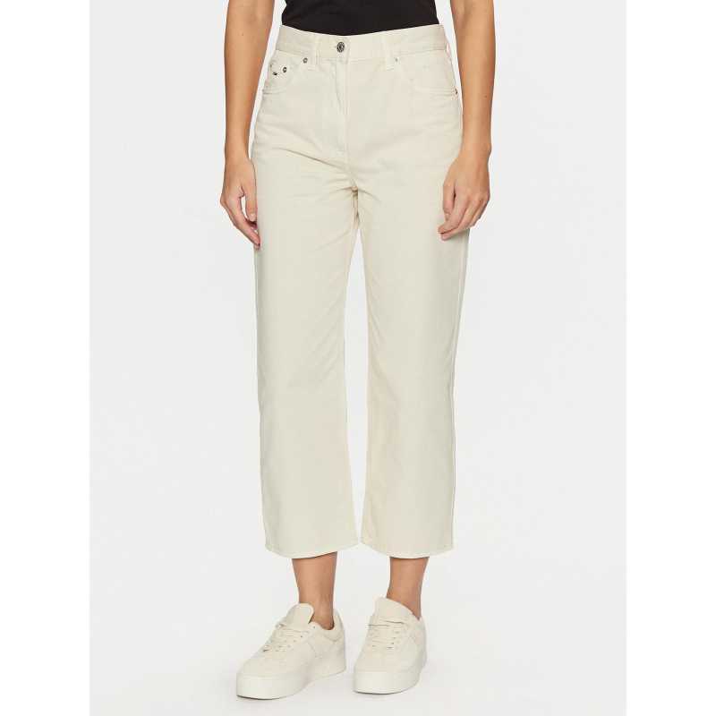 Jean taille haute large layla beige femme - Tommy Jeans