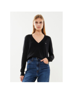 Pull col v essential noir femme - Tommy Jeans
