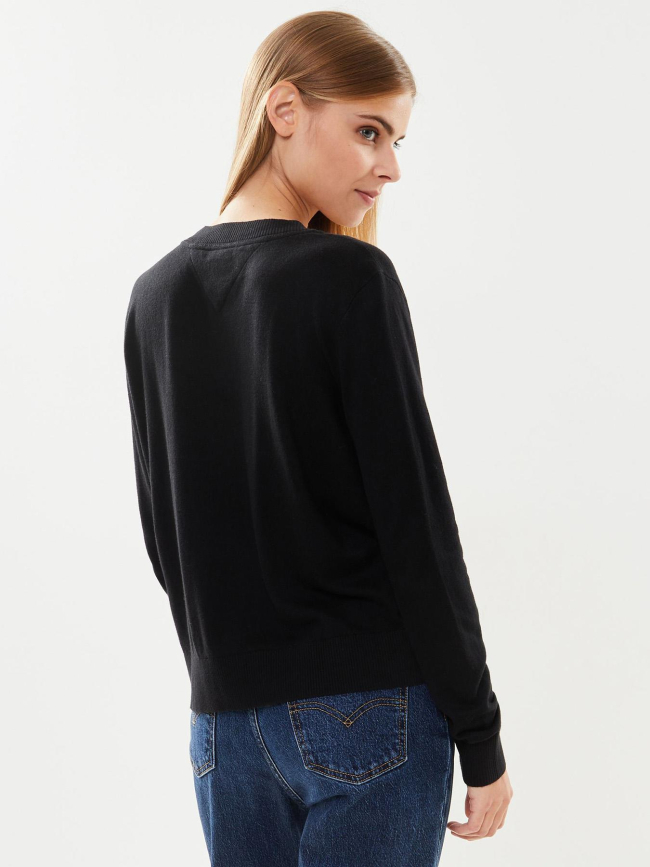 Pull col v essential noir femme - Tommy Jeans