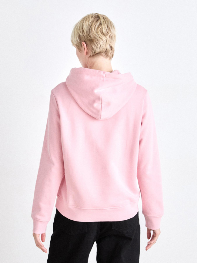 Sweat à capuche regular linear rose femme - Tommy Jeans