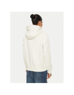 Sweat à capuche regular ess logo blanc femme - Tommy Jeans