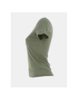 T-shirt slim essential logo kaki femme - Tommy Jeans