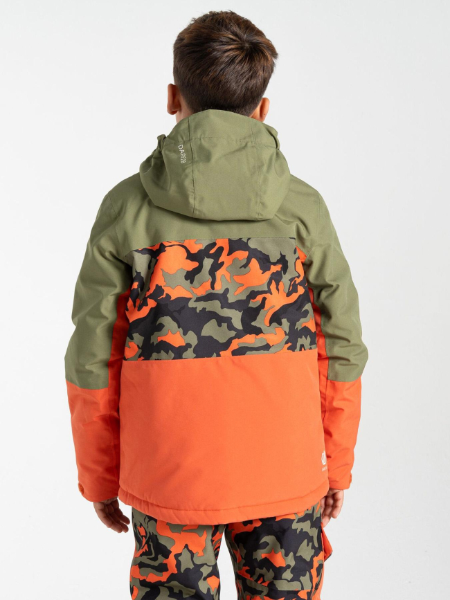 Veste de ski traverse II orange et kaki enfant - Dare 2b