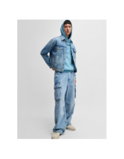 Sweat à capuche nottyo bleu homme - Hugo