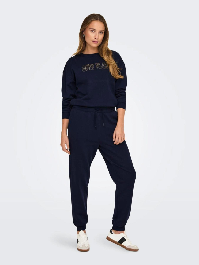 Jogging dust logo doré bleu marine femme - Only Play