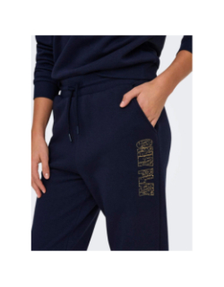 Jogging dust logo doré bleu marine femme - Only Play