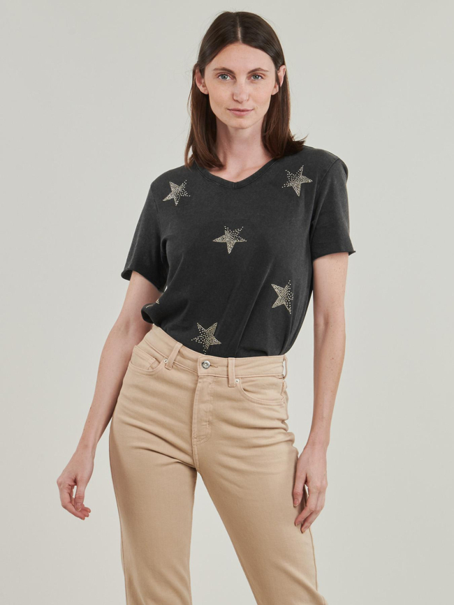 T-shirt lucy life star noir femme - Only