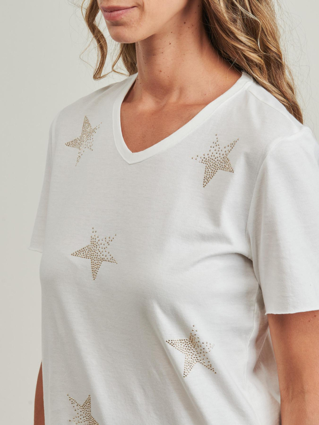T-shirt lucy life star blanc femme - Only