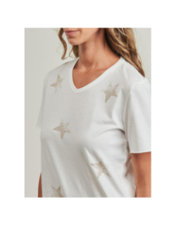 T-shirt lucy life star blanc femme - Only