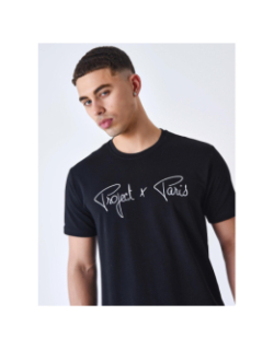T-shirt à manches courtes signature noir homme - Project X Paris