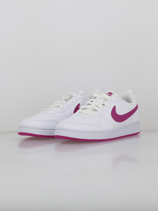 Baskets court borough recraft gs blanc rose enfant - Nike