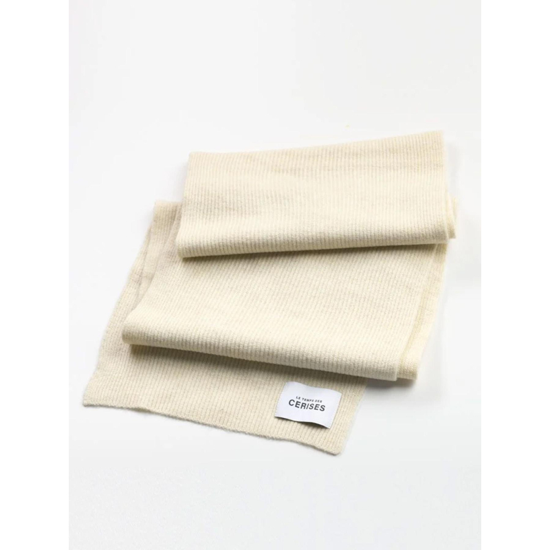 Echarpe nieve blanc crème femme - Le Temps Des Cerises