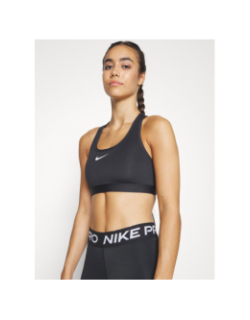 Brassière de sport non rembourrée swoosh noir femme - Nike