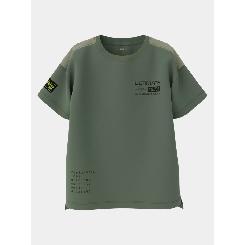 T-shirt à manches courtes nkmlauven kaki garçon - Name It