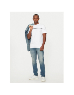 T-shirt split line logo blanc homme - Calvin Klein