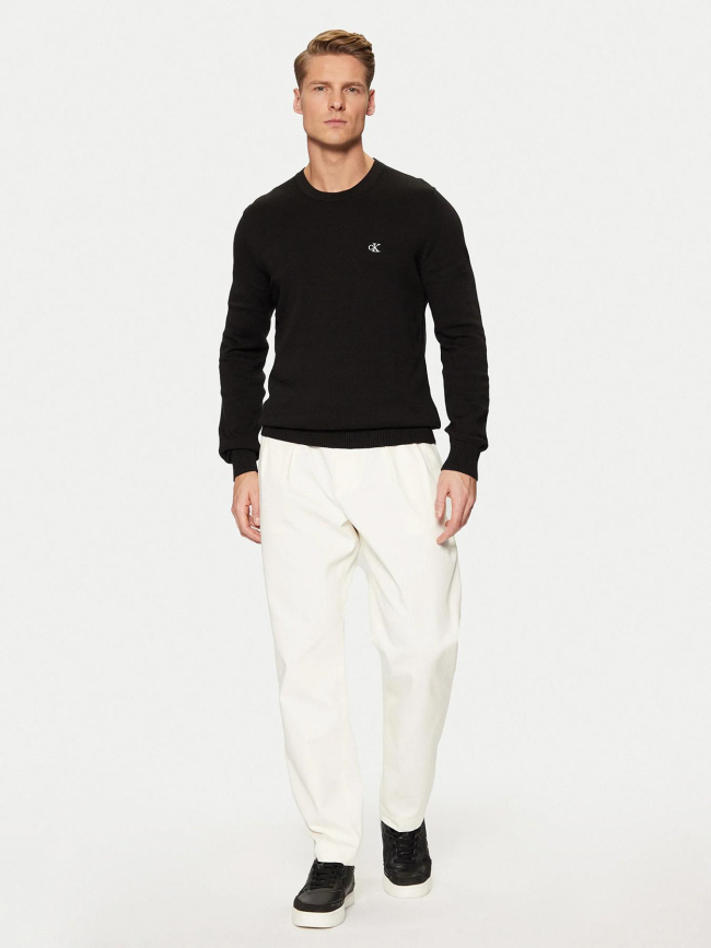 Pull modern crew neck noir homme - Calvin Klein Jeans