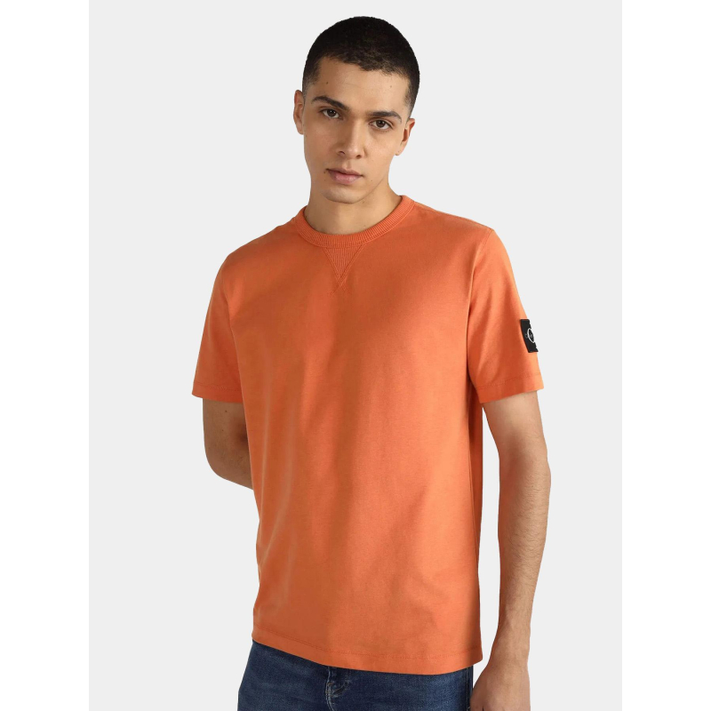 T-shirt badge regular orange homme - Calvin Klein Jeans