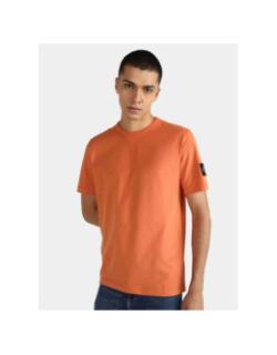 T-shirt badge regular orange homme - Calvin Klein Jeans