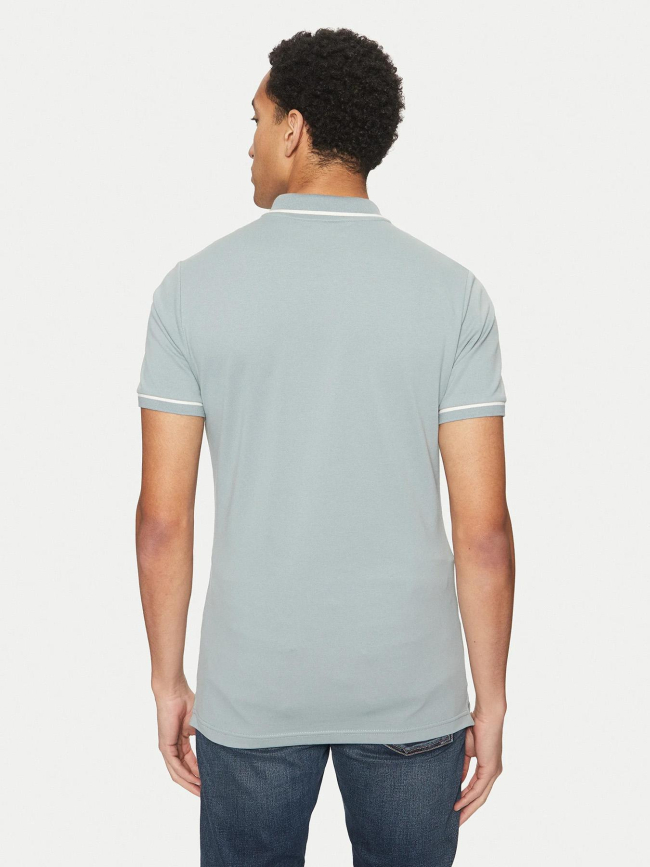 Polo tipping logo bleu homme - Calvin Klein Jeans