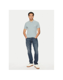Polo tipping logo bleu homme - Calvin Klein Jeans