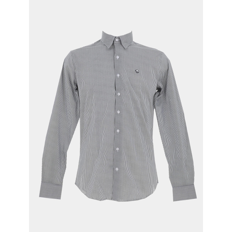 Chemise rayée lareyer bleu marine homme - Benson & Cherry