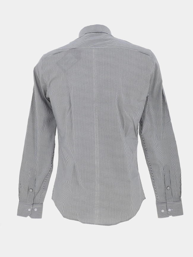 Chemise rayée lareyer bleu marine homme - Benson & Cherry