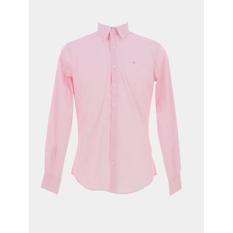 Chemise rayée lareyer rose homme - Benson & Cherry