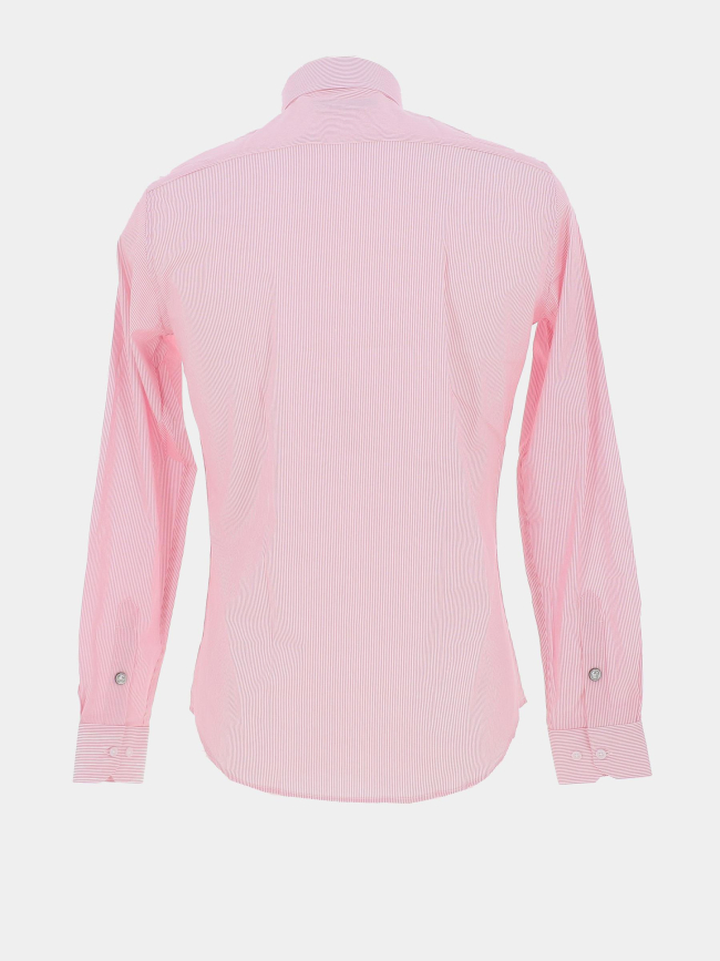 Chemise rayée lareyer rose homme - Benson & Cherry