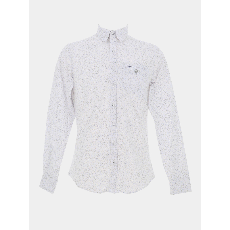 Chemise imprimée lason blanc homme - Benson & Cherry