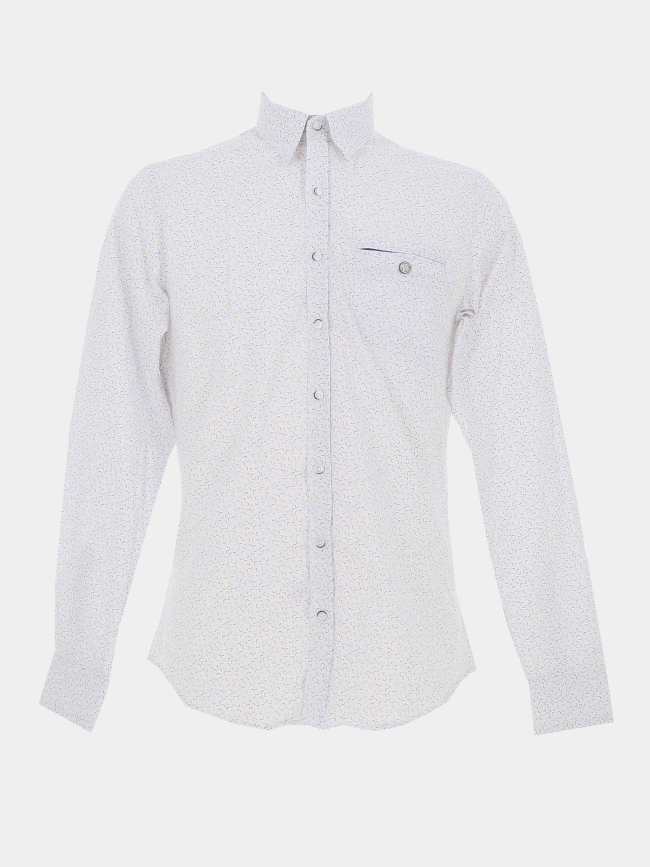 Chemise imprimée lason blanc homme - Benson & Cherry